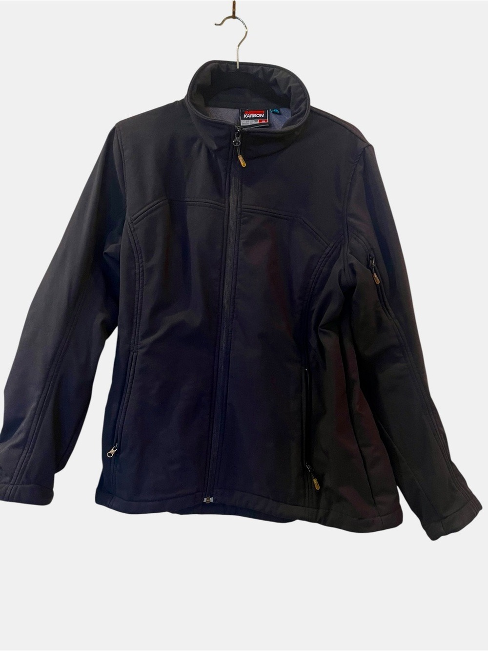 Karbon Softshell Women’s Jacket Black Fleece Water Resistant Outdoor Size: 10